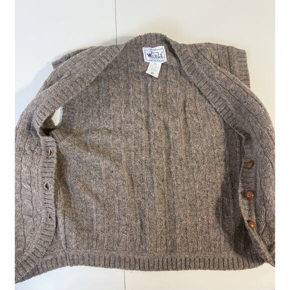 The Woolrich Woman Vintage 1980s Cross Button 100% Wool Sweater Vest Grandmacore - Picture 6 of 10